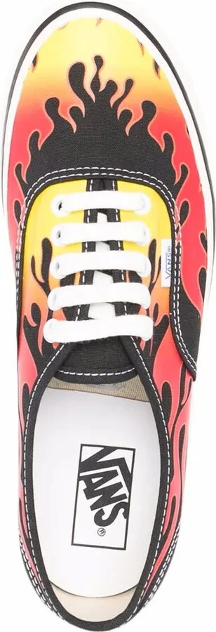 Flame-Print Low-Top Sneakers - Image 4