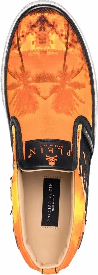 Flame Print Slip-On Sneakers - Image 4