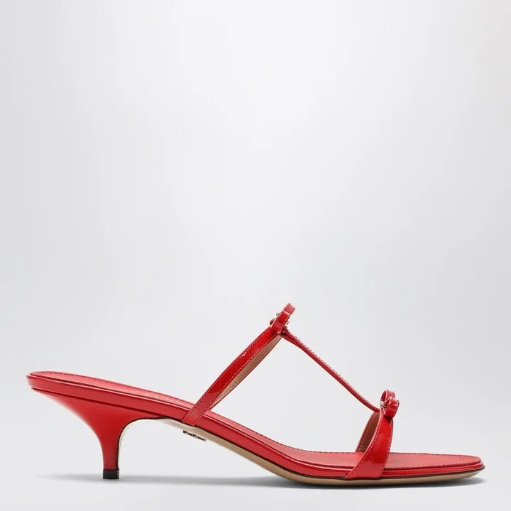 Flame red Mini Bow sandals