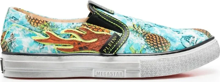 Flame slip-on sneakers