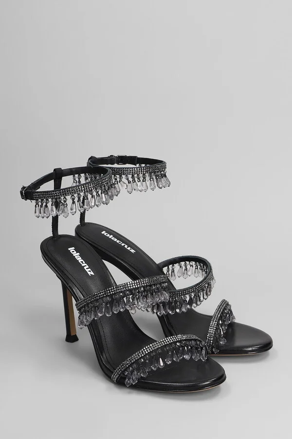 Flamenca 95 Sandals In Black Leather - Image 2