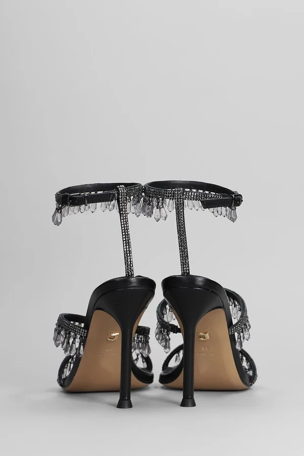 Flamenca 95 Sandals In Black Leather - Image 4