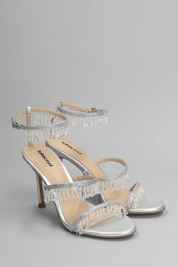 Flamenca 95 Sandals In Silver Leather - Image 2