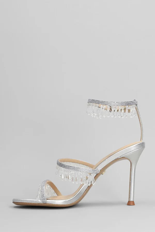 Flamenca 95 Sandals In Silver Leather - Image 3