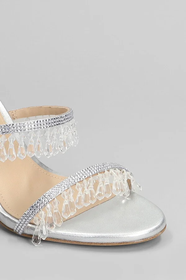 Flamenca 95 Sandals In Silver Leather - Image 5