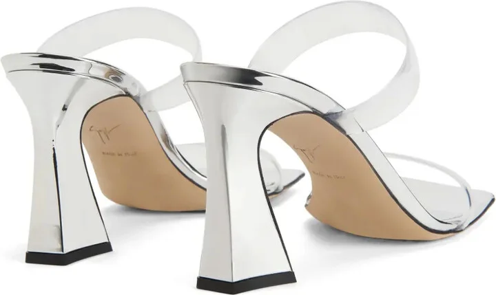 Flamina PLexi 80mm metallic-finish sandals - Image 3