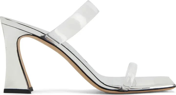 Flamina PLexi 80mm metallic-finish sandals