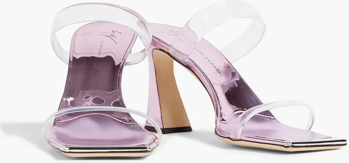 Flaminia 85 PVC and mirrored-leather mules - Image 2