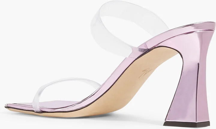 Flaminia 85 PVC and mirrored-leather mules - Image 3