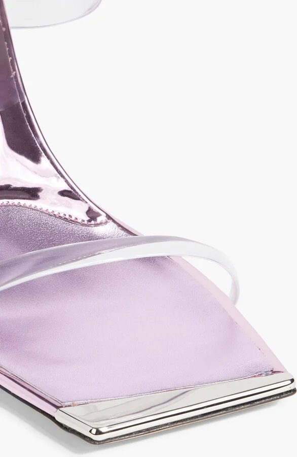 Flaminia 85 PVC and mirrored-leather mules - Image 4