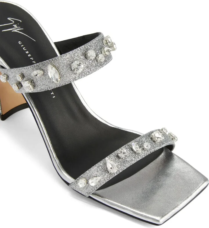 Flaminia 85mm crystal-embellished sandals - Image 4