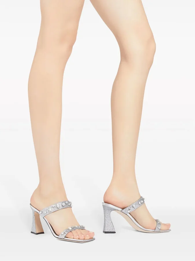 Flaminia 85mm crystal-embellished sandals - Image 5