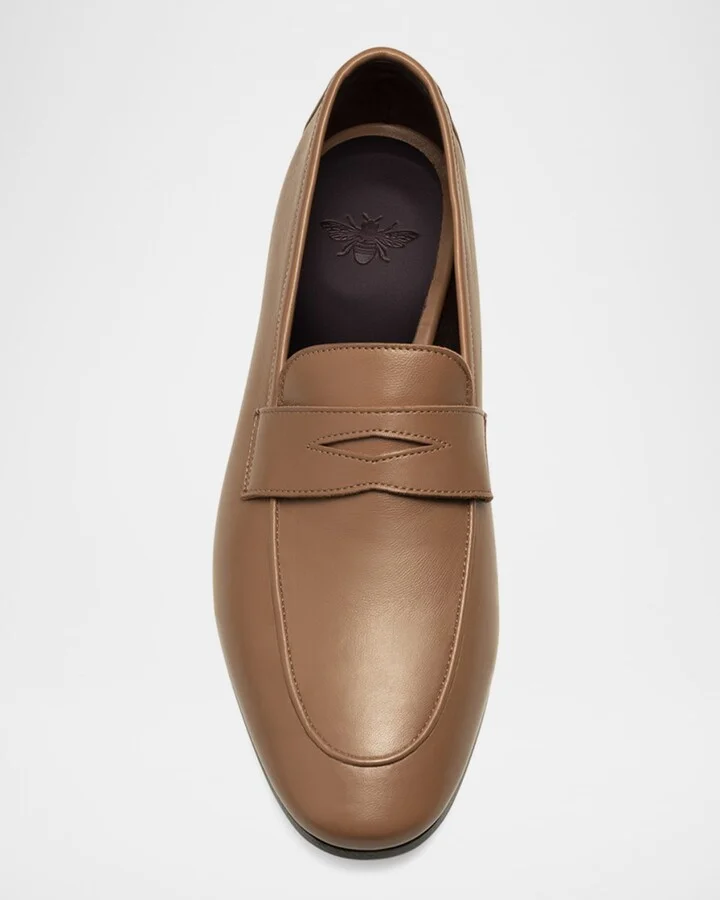 Flaneur Leather Penny Loafers - Image 2