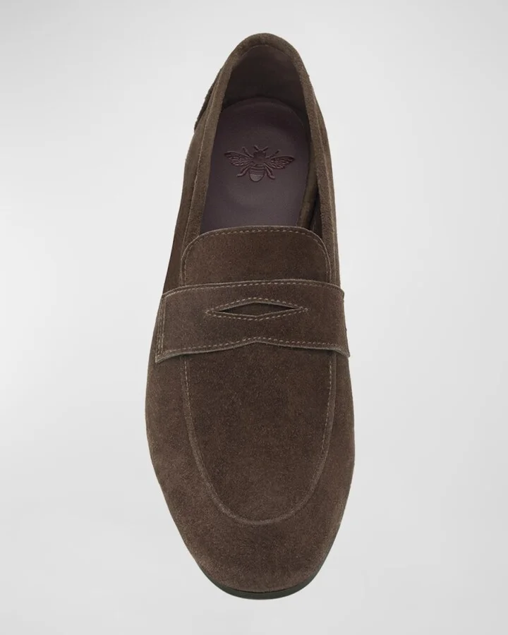 Flaneur Suede Penny Loafers - Image 2