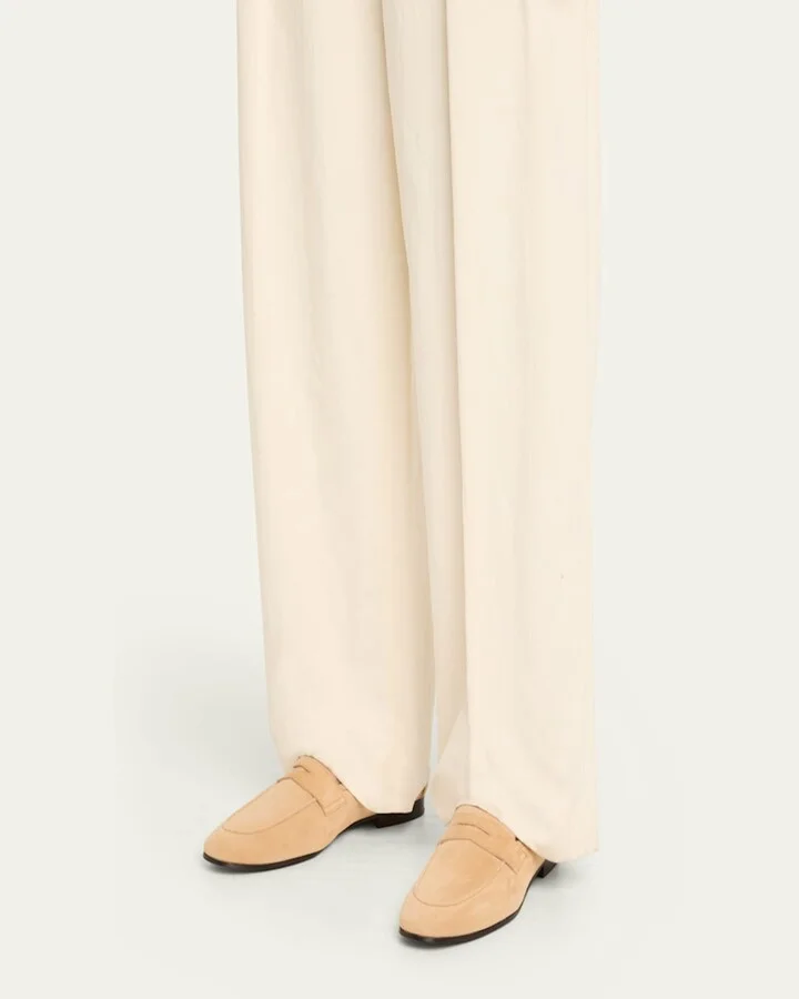 Flaneur Suede Penny Loafers - Image 8