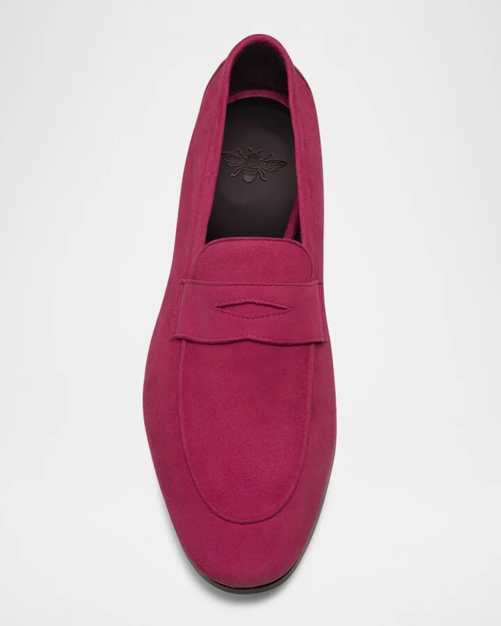 Flaneur Suede Penny Loafers - Image 2