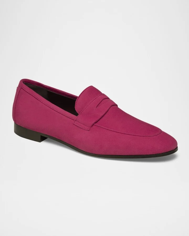 Flaneur Suede Penny Loafers - Image 3