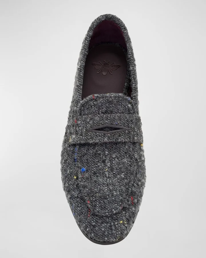 Flaneur Wooly Penny Loafers - Image 3