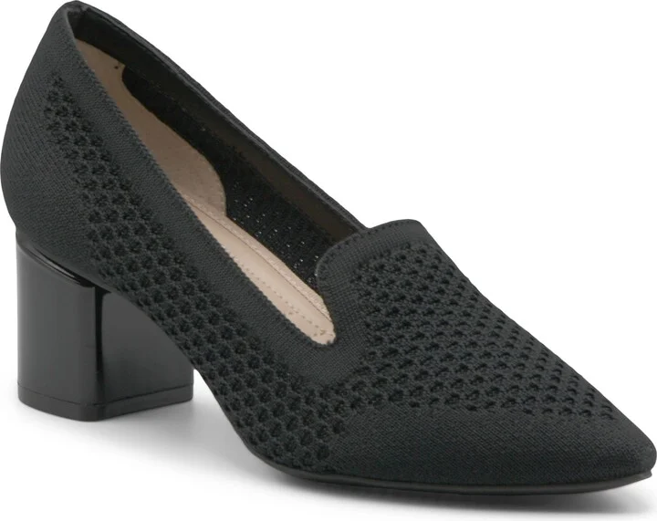Flang Pointed Toe Pump