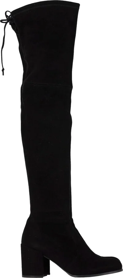 Flareland Knee-High Boots in Black Suede