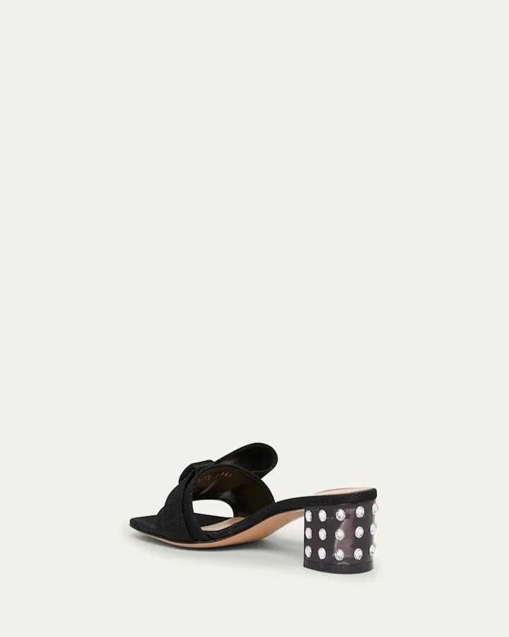 Flash Bow Embellished Mule Sandals - Image 2