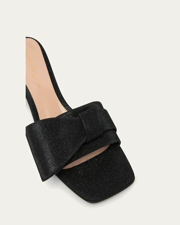 Flash Bow Embellished Mule Sandals - Image 3