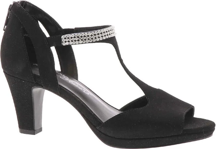 Flash Womens Faux Suede Zipper Dress Sandals