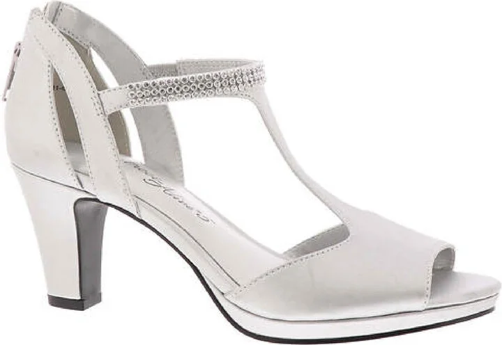 Flash Womens Zipper Man Made T-Strap Heels