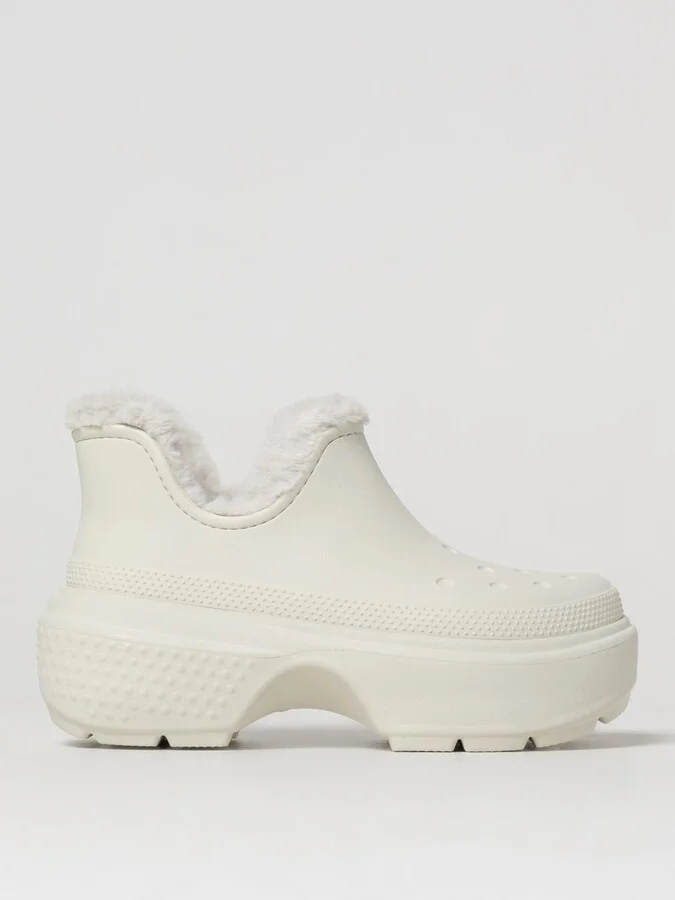 Flat Ankle Boots CROCS Woman color Yellow Cream