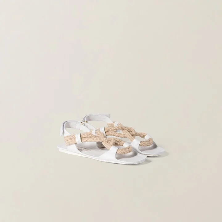 Flat cord sandals