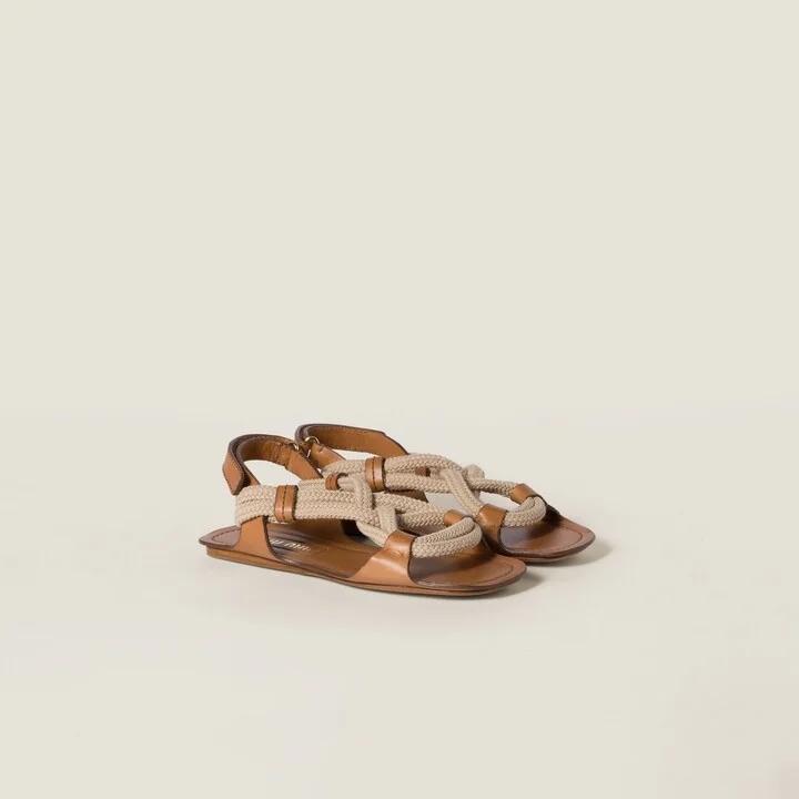 Flat cord sandals
