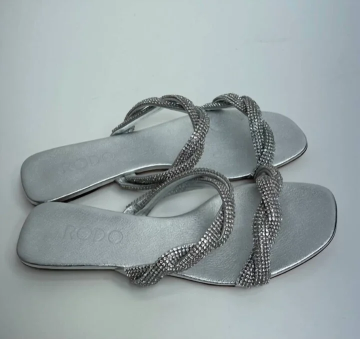Flat Dbl Braid In Silver