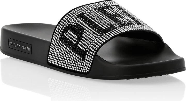 Flat gummy sandals Crystal Plein