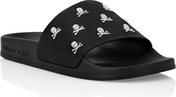 Flat gummy sandals Skull & Bones