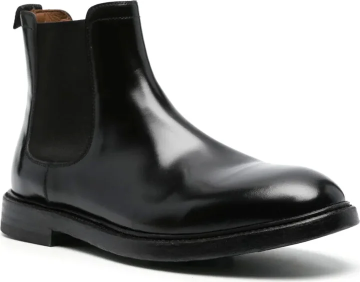 Flat Leather Ankle Boots - Image 2
