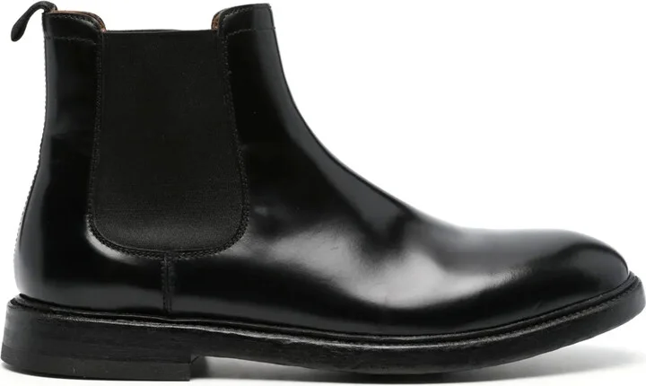 Flat Leather Ankle Boots