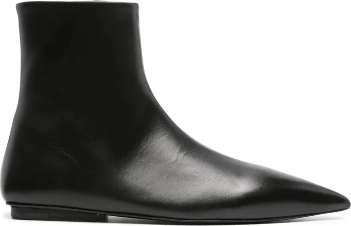 Flat Leather Boots
