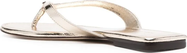 Flat Leather Flip-Flops - Image 3