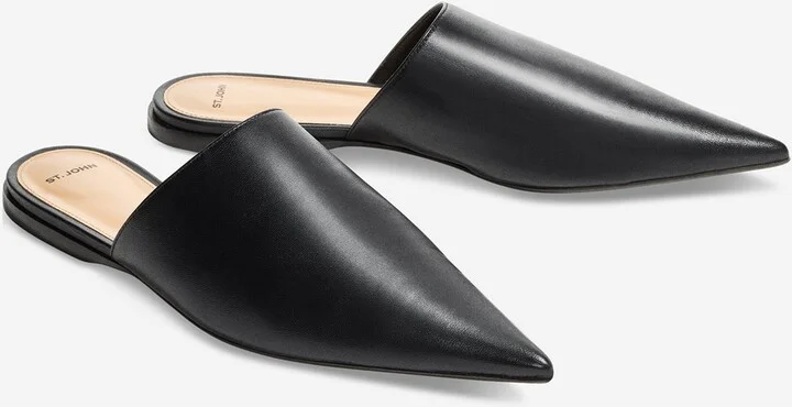 Flat Leather Mule - Image 5