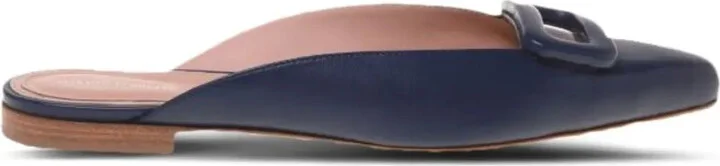 Flat Leather Mules