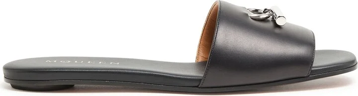 Flat leather sandals - Image 2