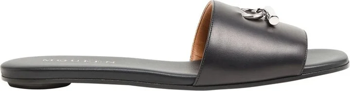 Flat leather sandals - Image 9
