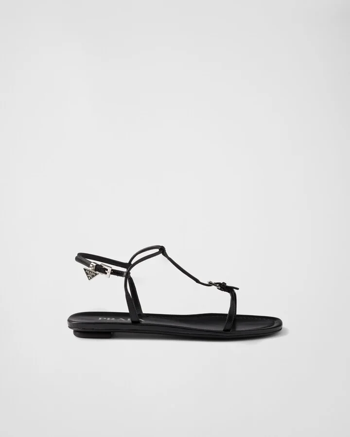 Flat leather sandals - Image 2