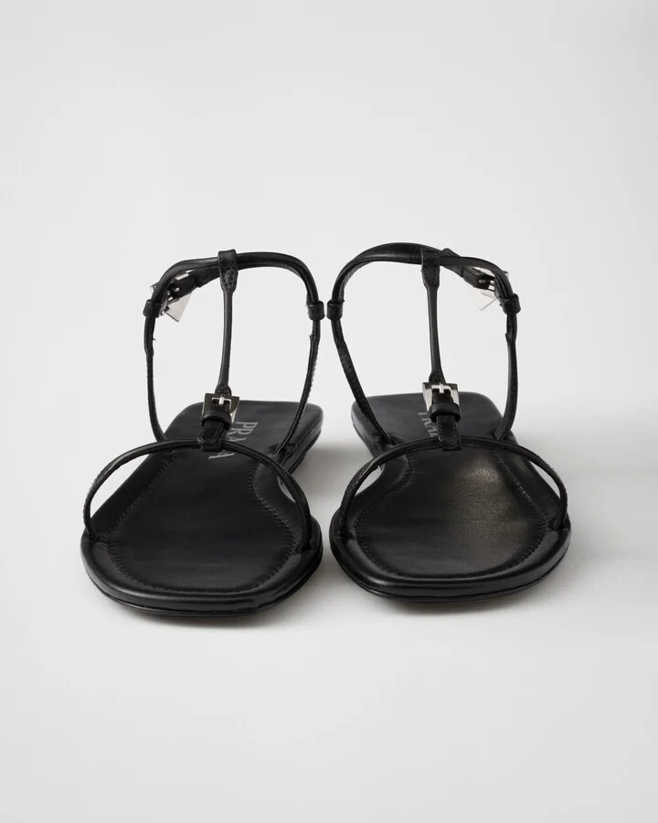 Flat leather sandals - Image 5