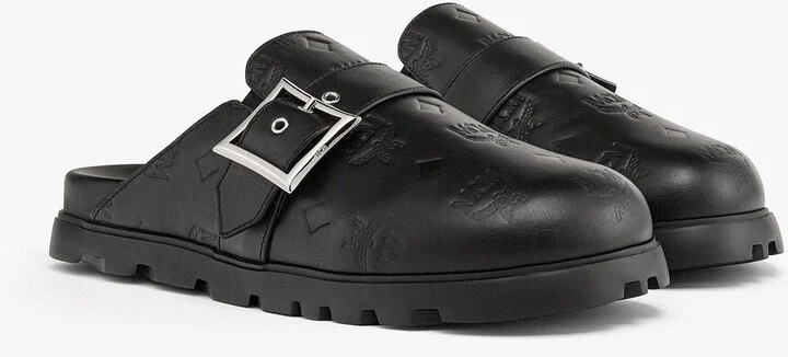 Flat Mule In Monogram Leather