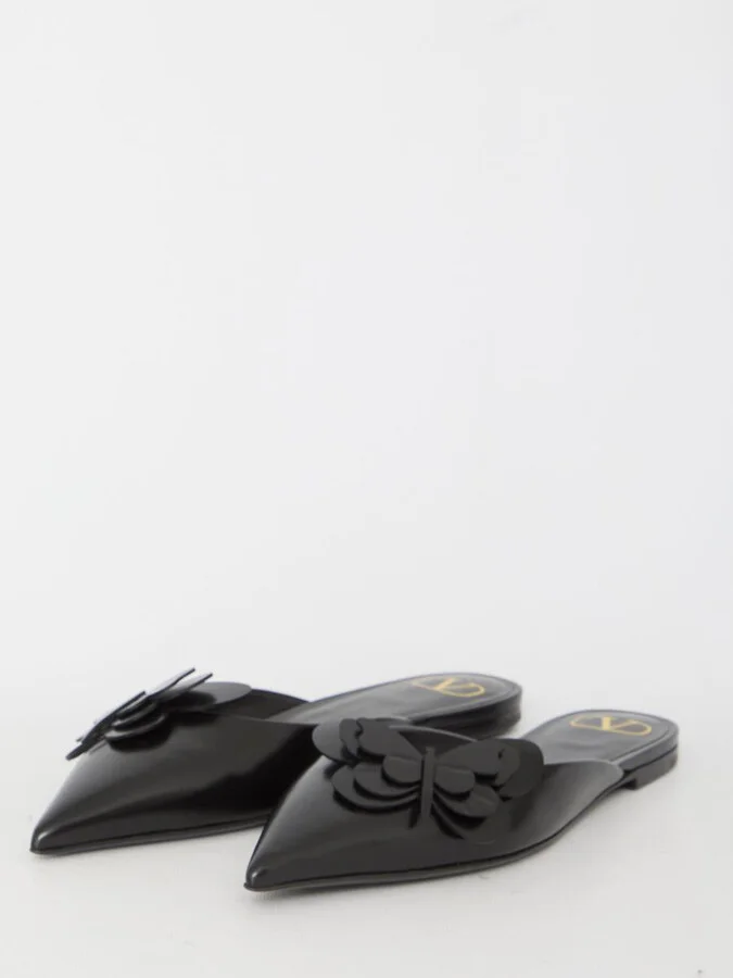 Flat Mules In Leather - Image 2