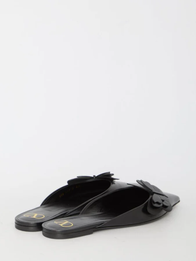 Flat Mules In Leather - Image 3