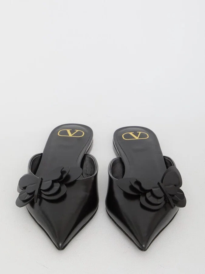 Flat Mules In Leather - Image 5