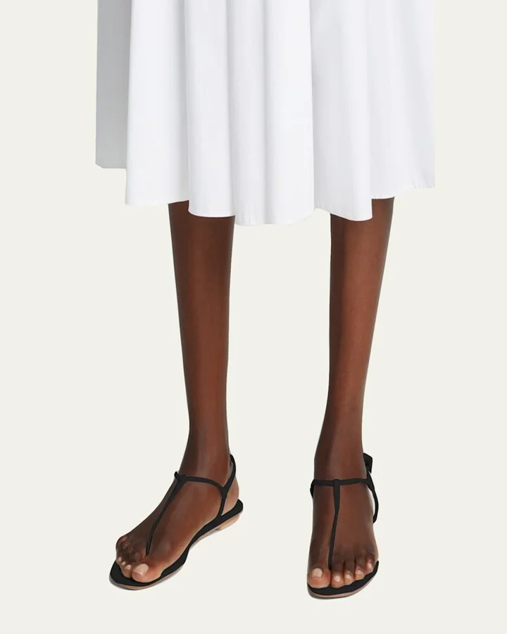 Flat Patent Leather Thong Sandals - Image 6