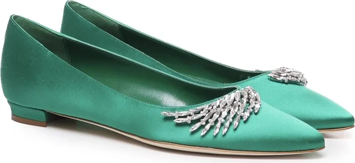 Flat Pumps With Satin Jewel Buckle - Image 2